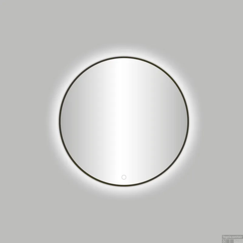 Badkamerspiegel Best Design Venetie LED Verlichting 60x60 cm Rond Gunmetal Premium