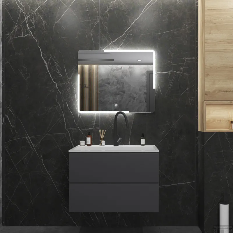 Badkamerspiegel BWS Liteem 80x70 cm Met LED Actieprijs