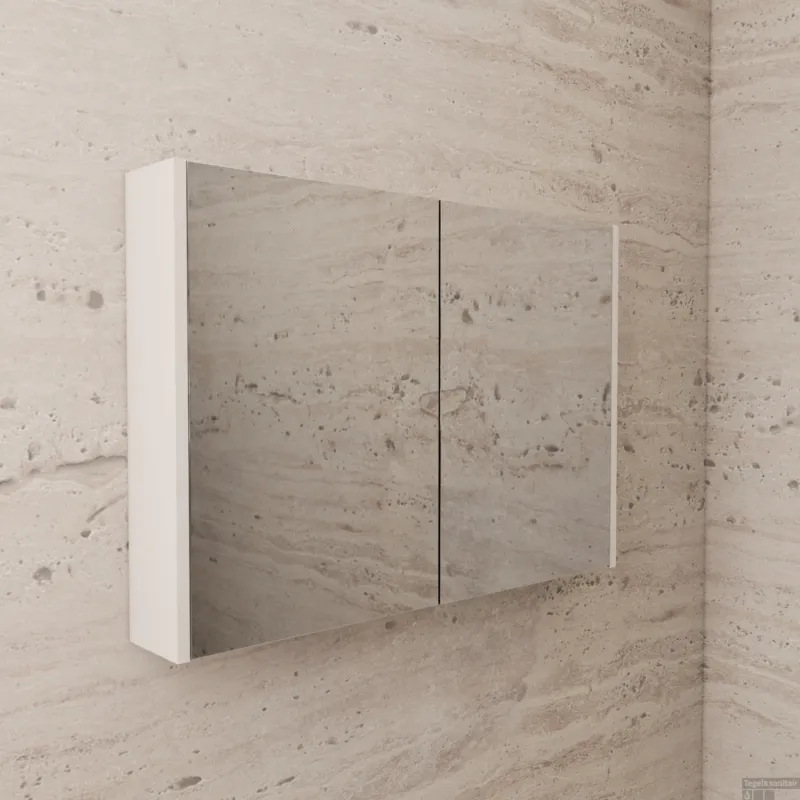 Speciale Aanbieding Spiegelkast BWS Riga 100 cm, 2 Deuren Kasjmier