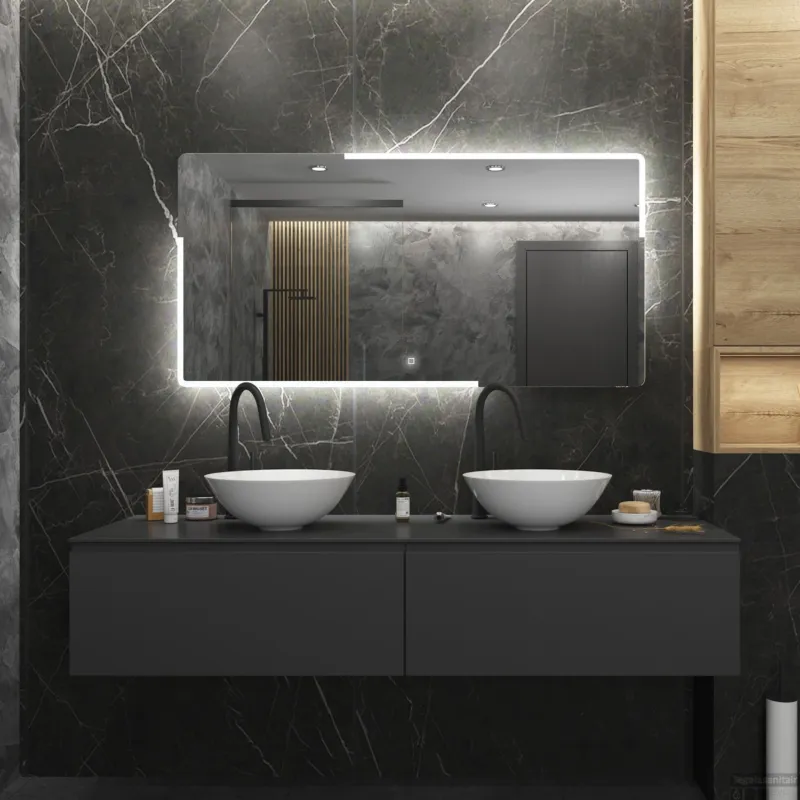 Badkamerspiegel BWS Liteem 160x70 cm Met LED Meest Verkocht