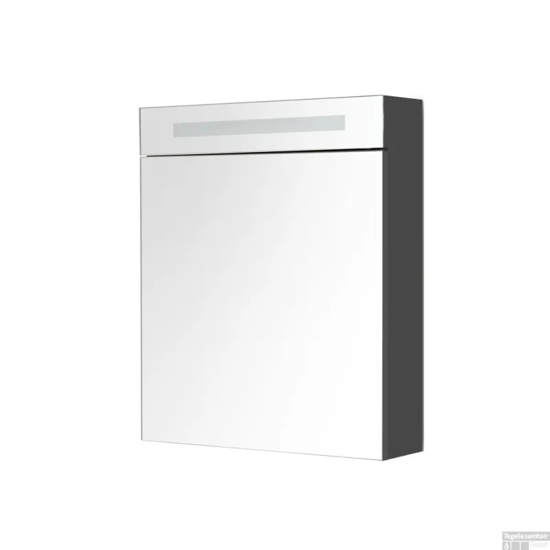 Spiegelkast met verlichting & wcd 60 cm antraciet Nu Kopen