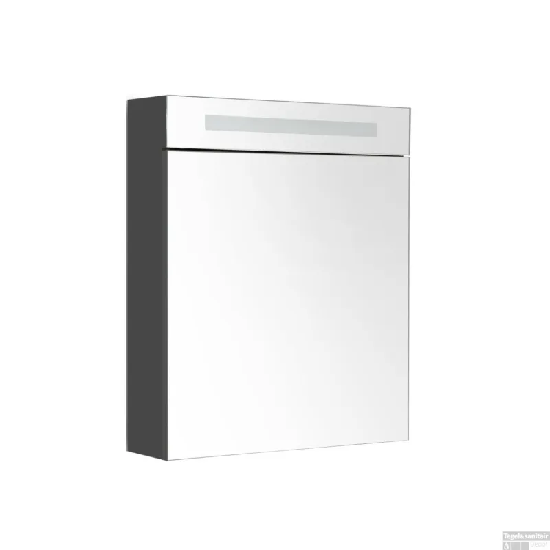 Lage Prijs Spiegelkast met verlichting & wcd 60 cm antraciet