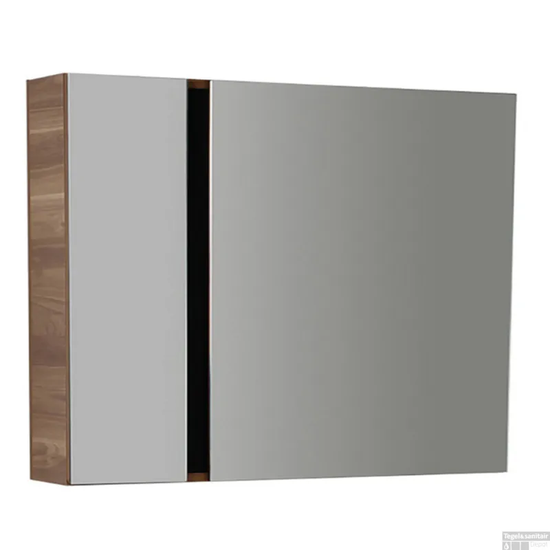 Snelle Levering Spiegelkast BWS Verti 98x80cm Walnoot