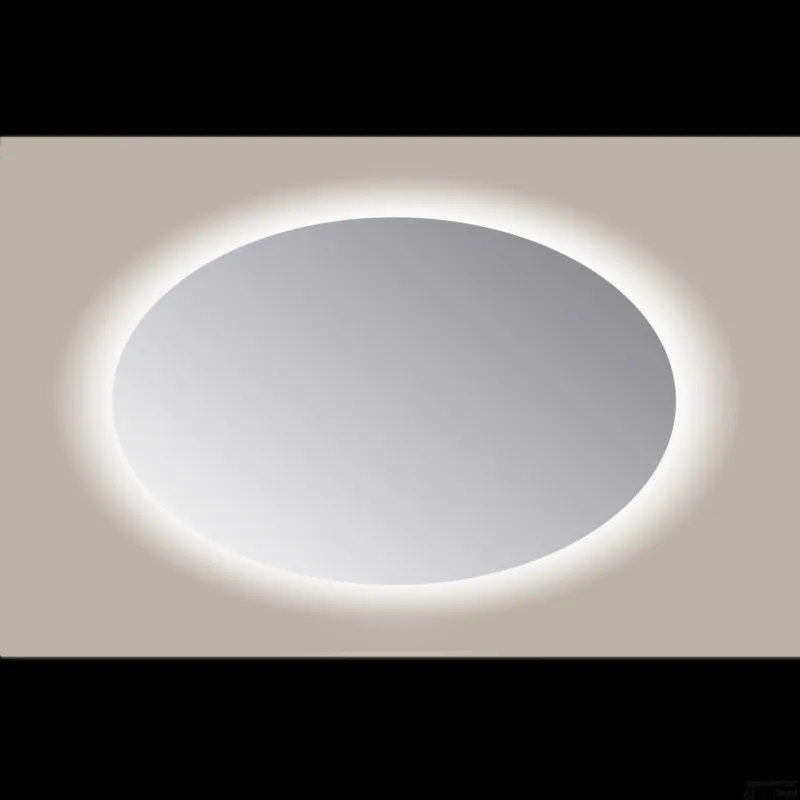 Laatste Kans Spiegel Ovaal Sanicare Q-Mirrors 60x80 cm PP Geslepen LED Cold White Zonder Sensor