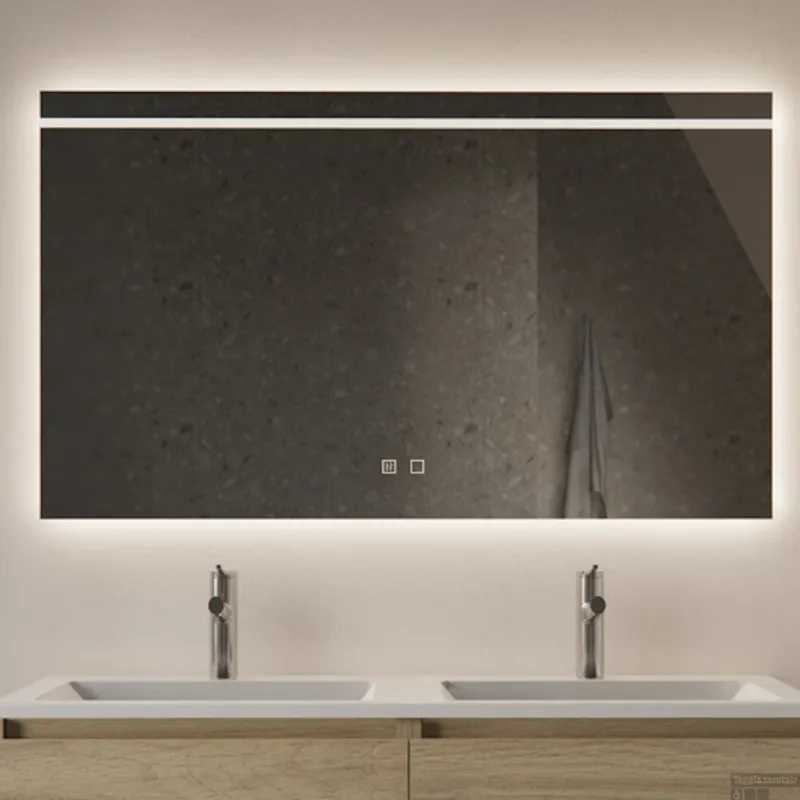 Spiegel Gliss Design Decora Horizontaal Standaard LED Verlichting 90cm En Spiegelverwarming Gecertificeerd