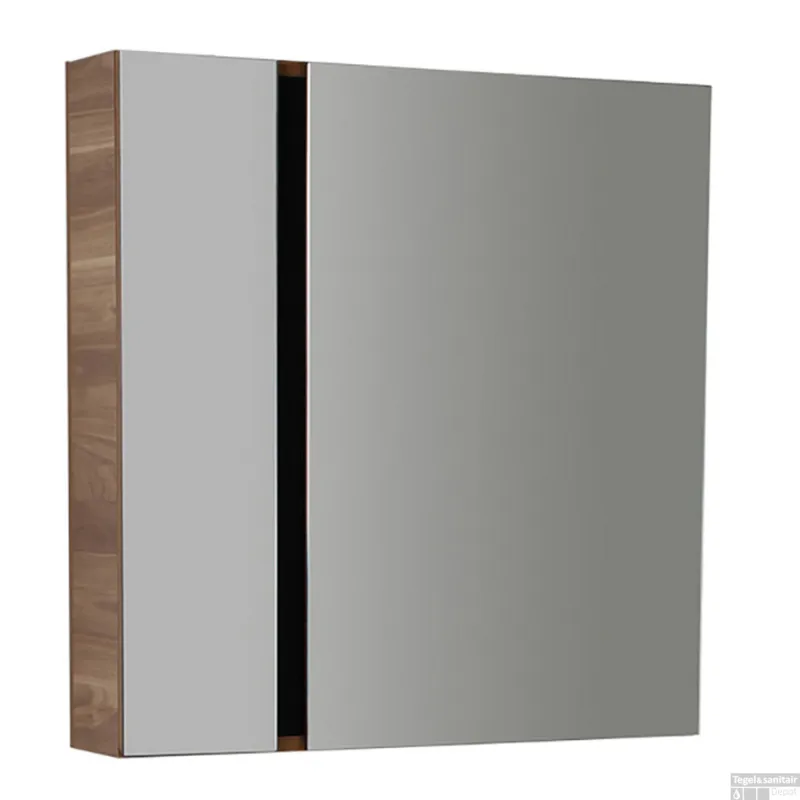 Spiegelkast BWS Verti 78x80cm Walnoot Beperkte Voorraad