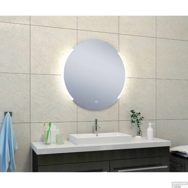 Voordeelprijs Spiegel BWS Dimbare LED Rond 80 cm Condensvrij Aluminium