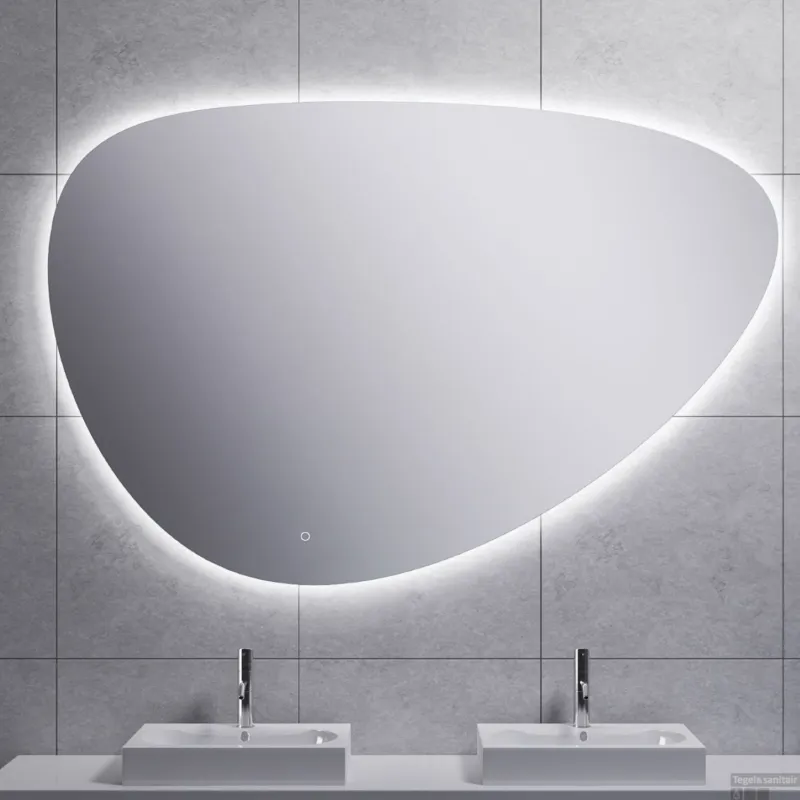 Op = Op Badkamerspiegel BWS Luma Dimbare LED Verlichting Condensvrij 90x60 cm