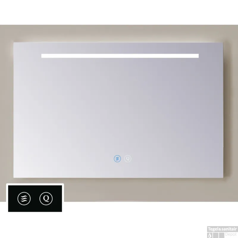 Spiegel Sanicare TuTTi 85 cm met LED 1 Horizontale Strook en Spiegelverwarming Nu Kopen