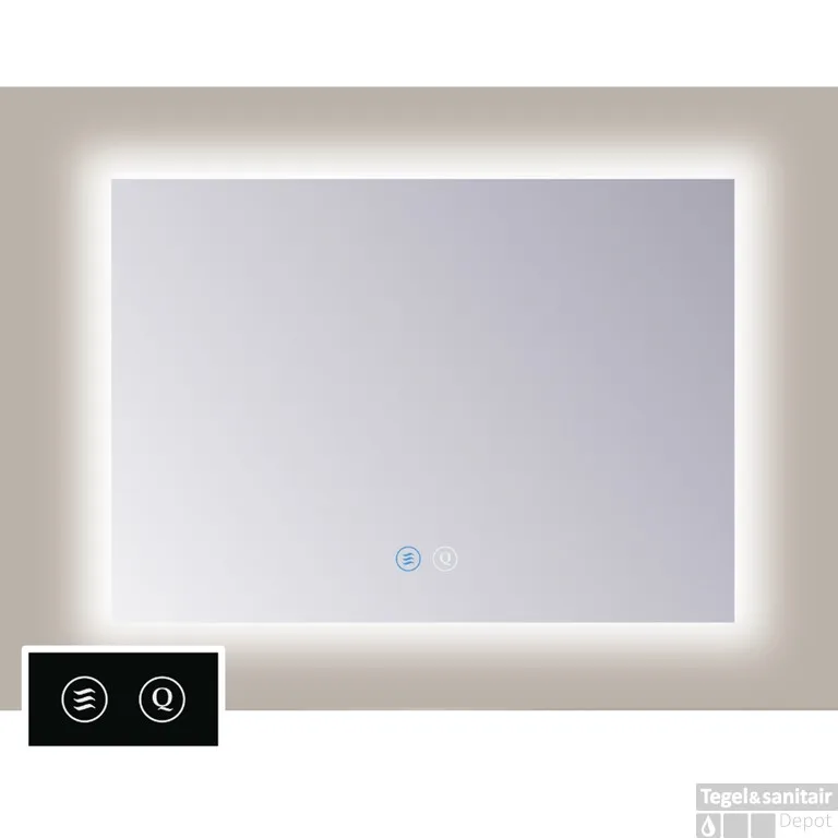 Bestseller Spiegel Sanicare TuTTi 80 cm met LED Ambiance Rondom en Spiegelverwarming
