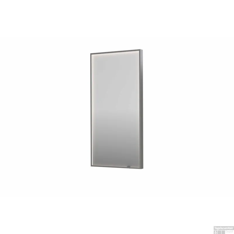 Direct Beschikbaar Spiegel INK SP19 40x4x80 cm incl. direct LED-Verlichting Rondom en Spiegelverwarming Geborsteld RVS
