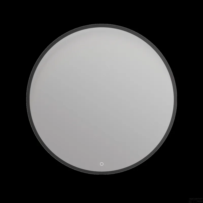 Spiegel Arcqua Framed 80 Cm Rond mat Zwart Front LED Verlichting Favoriet