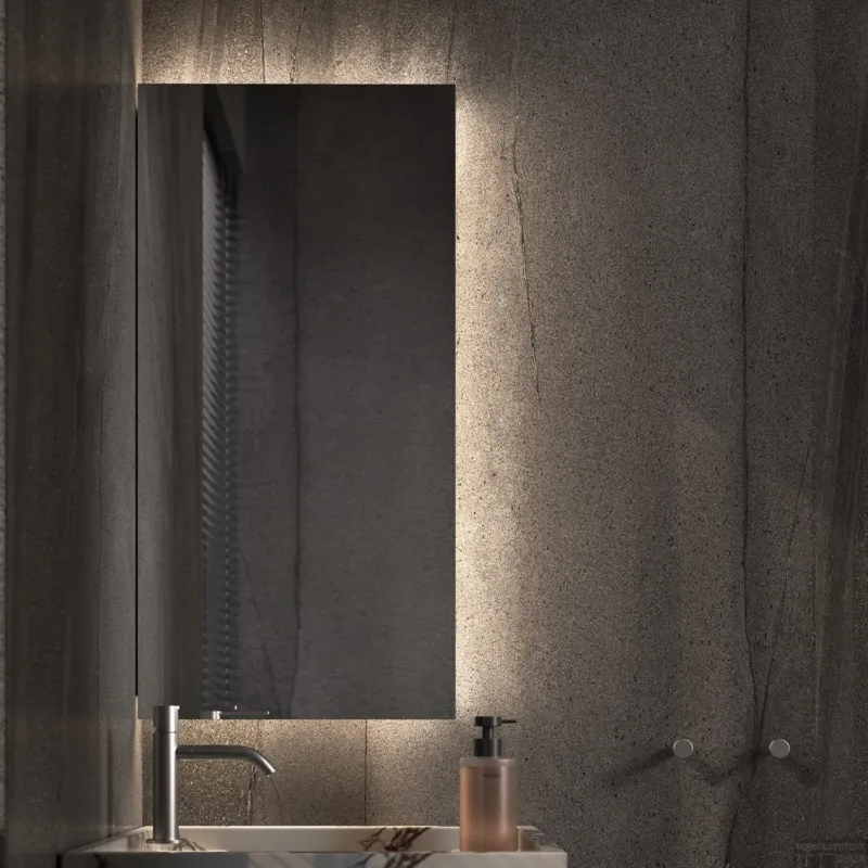 Toiletspiegel Martens & Meijer Dublin 40x90 cm met Indirecte Verlichting 3-Zijde, Beide Kanten te Bevestigen Express Levering