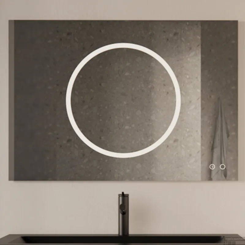 Superprijs Badkamerspiegel Gliss Circe 80x70cm Horizontaal LED En Spiegelverwarming