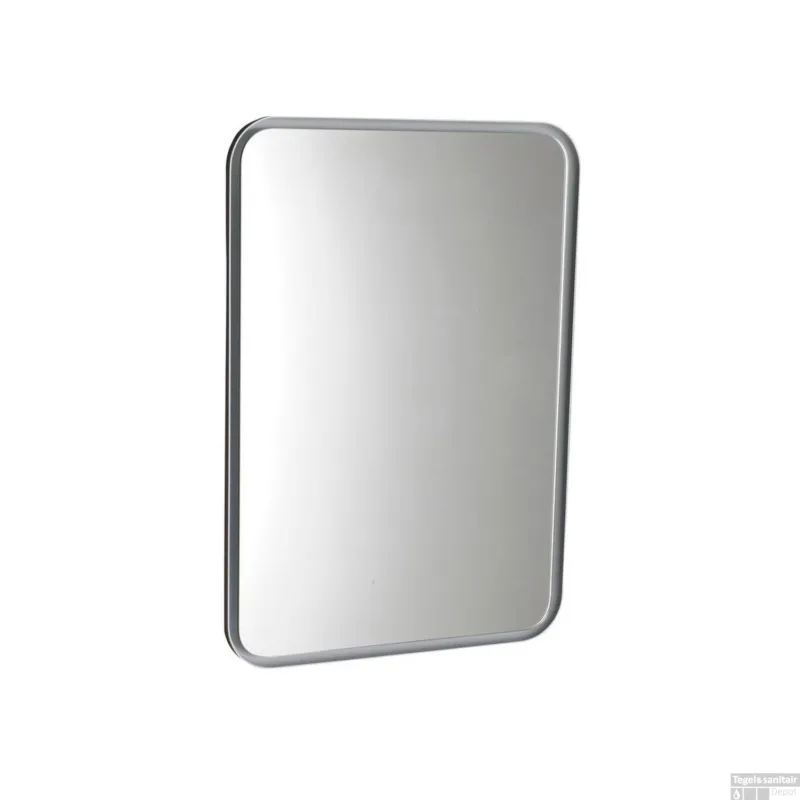 Gecertificeerd Badkamerspiegel Sapho Float 50x70 cm LED-Verlichting Frame Wit