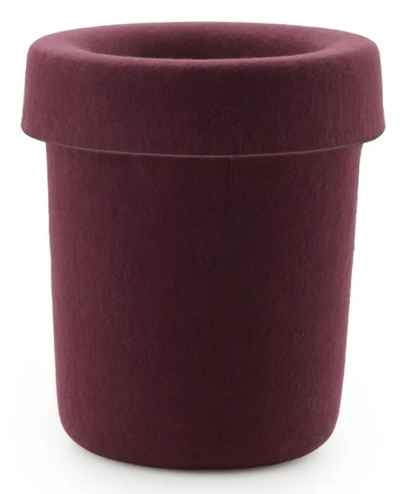 Nu Kopen Normann Copenhagen Hide prullenbak-Burgundy