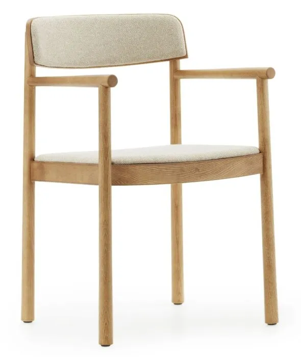 Direct Verzonden Normann Copenhagen Timb bekleed armstoel-Tan - Hallingdal 220