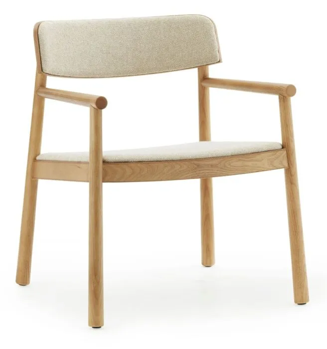 Beperkte Voorraad Normann Copenhagen Timb fauteuil bekleed-Tan - Hallingdal 220