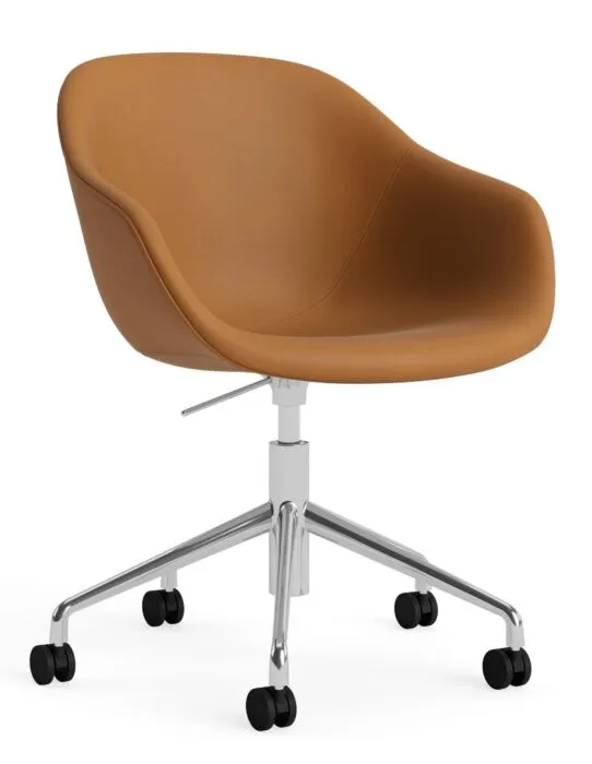 Betrouwbaar HAY AAC 253 stoel-Sense Cognac-Polished aluminium