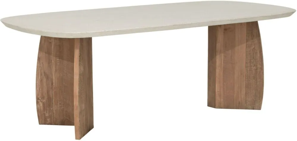 vanHarte Nova eettafel-Travertijn top-220 cm Speciale Aanbieding