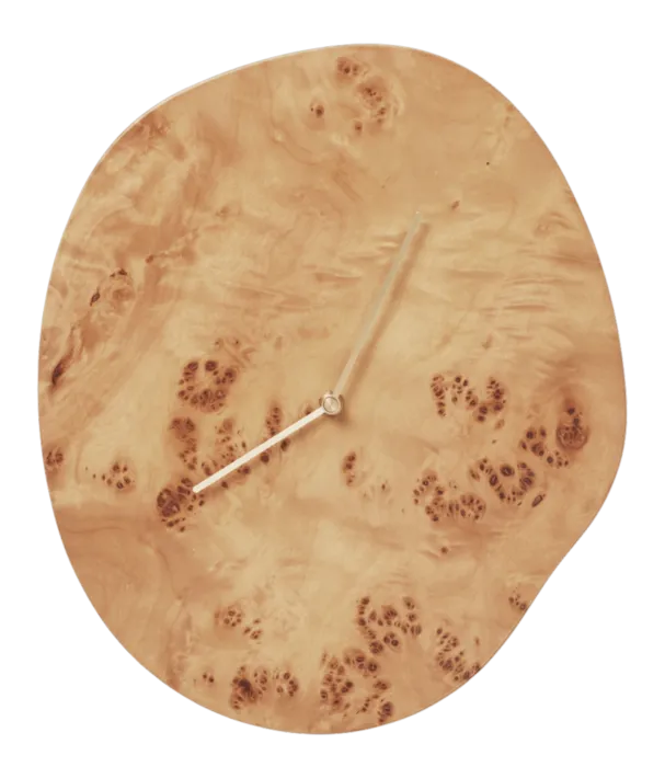 Shop Nu Ferm Living Melt wandklok-Natural Burl
