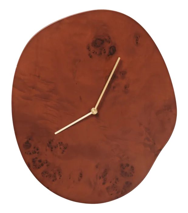 Ferm Living Melt wandklok-Dark Stained Burl Favoriet