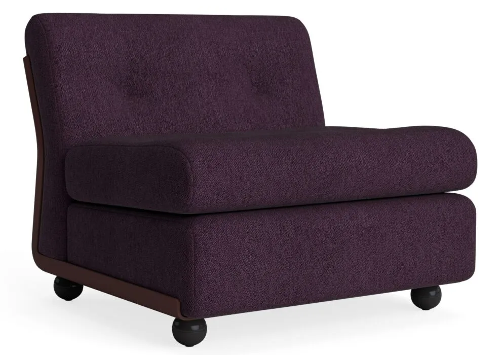 Beste Prijs HAY Amanta fauteuil - Burgundy onderstel-Turf - Burgundy