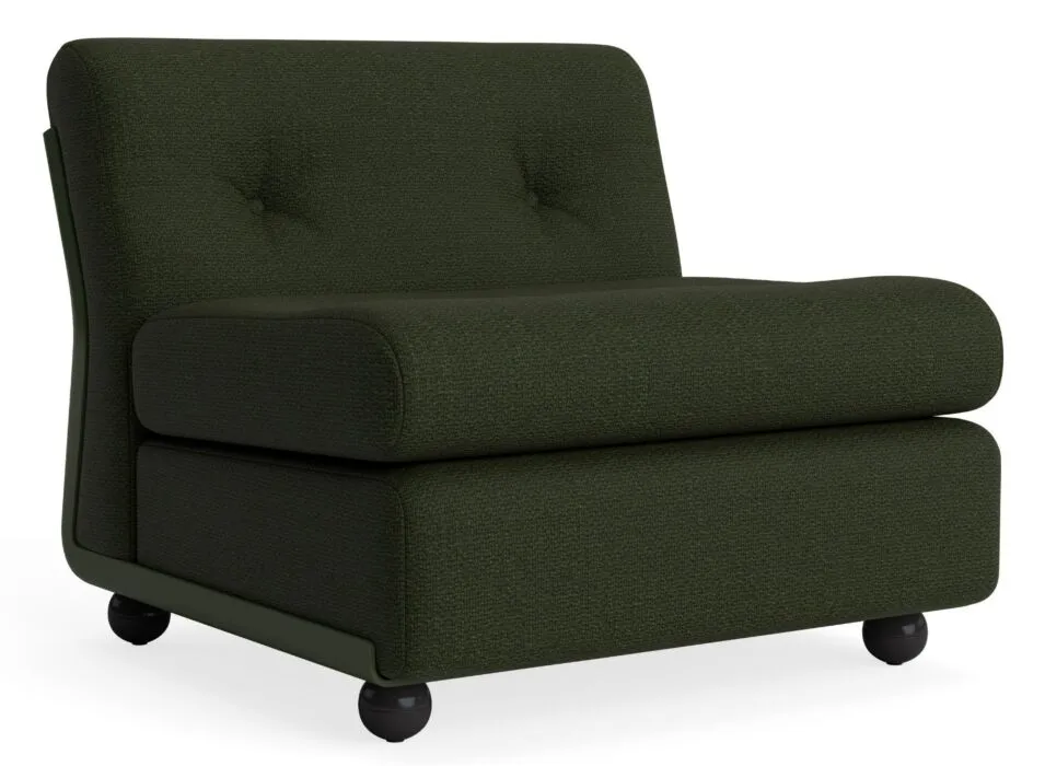 HAY Amanta fauteuil - Bottle Green onderstel-Maglia - Dark Green Gereduceerde Prijs