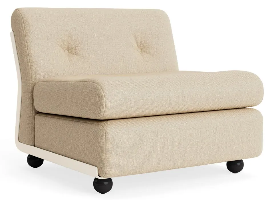 HAY Amanta fauteuil - Cream Beige onderstel-Hallingdal 220 Exclusieve Aanbieding