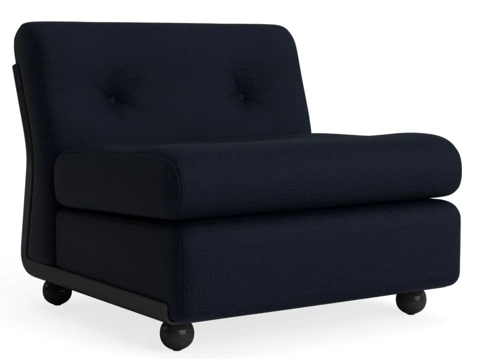 Seizoensaanbieding HAY Amanta fauteuil - Anthracite onderstel-Maglia - Blue