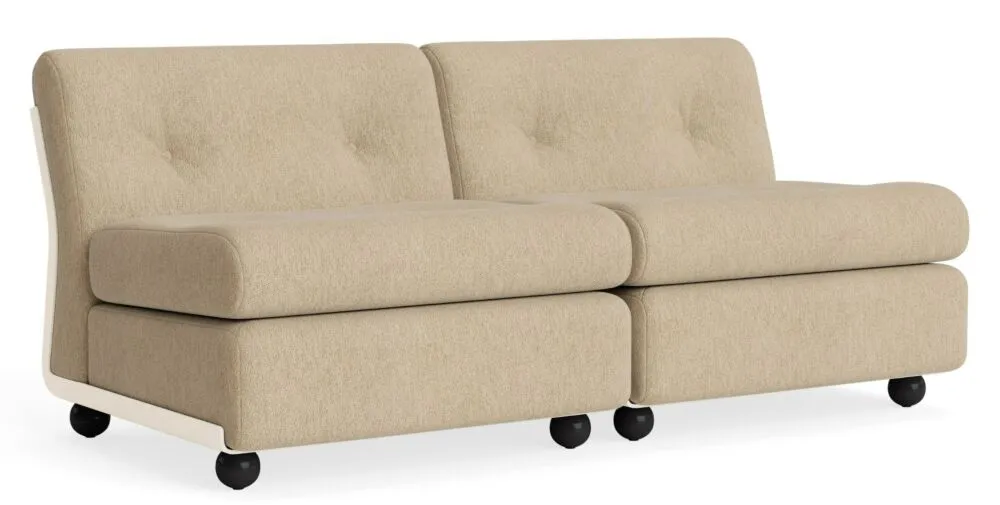 HAY Amanta 2-zits bank - Cream Beige onderstel-Turf - Sand Lage Prijs