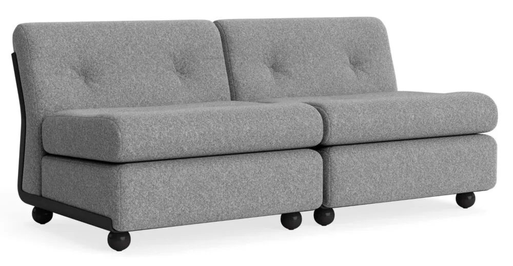 HAY Amanta 2-zits bank - Anthracite onderstel-Hallingdal 126 Bestseller