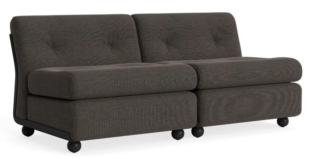 HAY Amanta 2-zits bank - Anthracite onderstel-Yuma - 1010 Korting