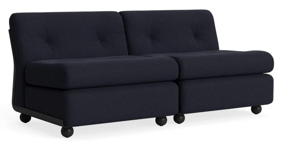 Op = Op HAY Amanta 2-zits bank - Anthracite onderstel-Turf - Blue Red