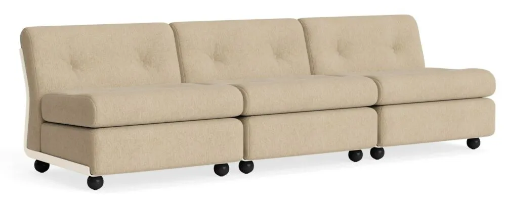 Lage Prijs HAY Amanta 3-zits bank - Cream Beige onderstel-Turf - Sand