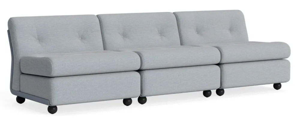 Direct Beschikbaar HAY Amanta 3-zits bank - Frost Blue onderstel-Naveli - 723