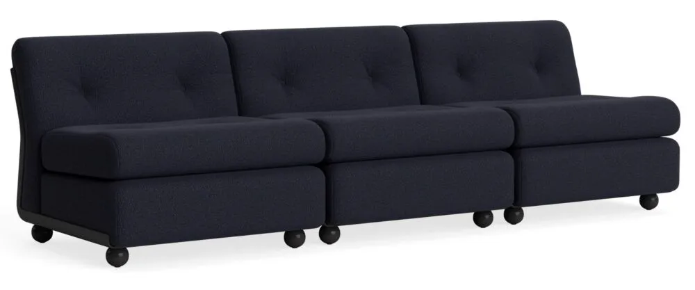 Alleen Vandaag HAY Amanta 3-zits bank - Anthracite onderstel-Turf - Blue Red