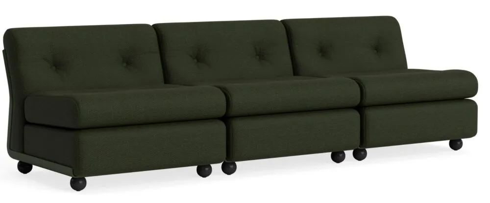 HAY Amanta 3-zits bank - Bottle Green onderstel-Maglia - Dark Green Gratis Retour