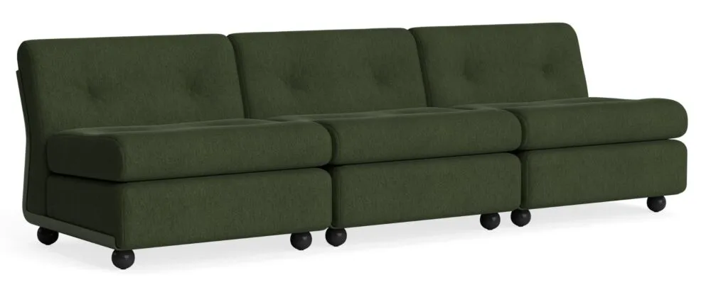 HAY Amanta 3-zits bank - Bottle Green onderstel-Turf - Dark Green Uitverkoop
