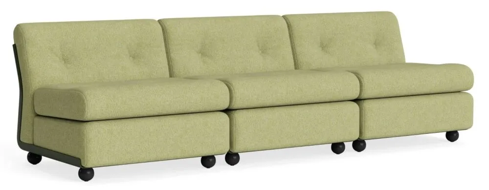 HAY Amanta 3-zits bank - Bottle Green onderstel-Vanir - 943 Must-Have