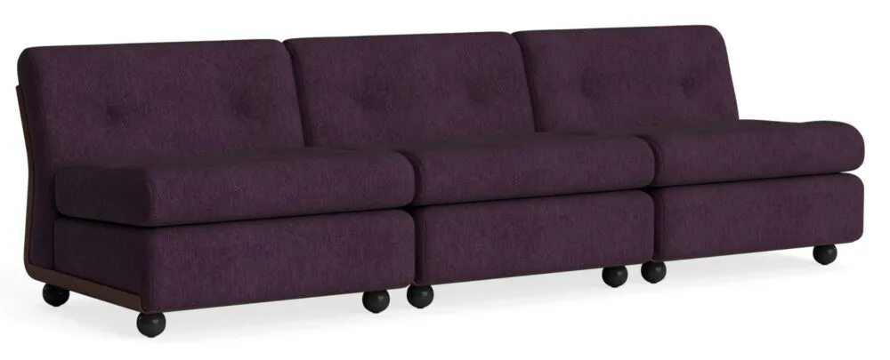Bestseller HAY Amanta 3-zits bank - Burgundy onderstel-Turf - Burgundy