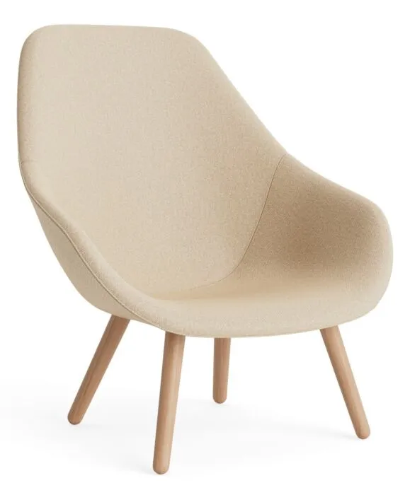 Direct Verzonden HAY AAL 92 fauteuil-Hallingdal 220-Water-based gelakt eikenhout