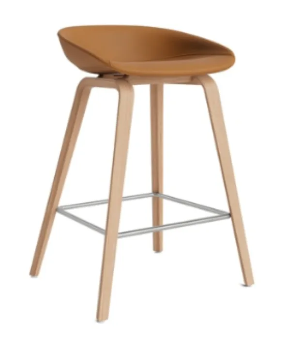 Lage Prijs HAY AAS 33 eiken onderstel barkruk-Sense Cognac-Zithoogte 65 cm