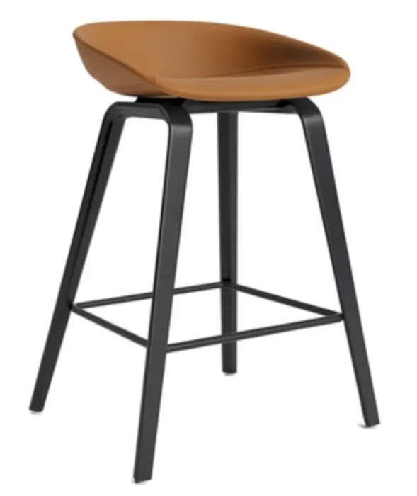 Beste Prijs HAY AAS 33 zwart gebeitst onderstel barkruk-Sense Cognac-Zithoogte 65 cm