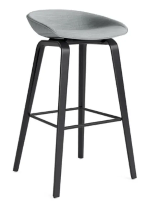 Must-Have HAY AAS 33 zwart gebeitst onderstel barkruk-Remix 123-Zithoogte 75 cm