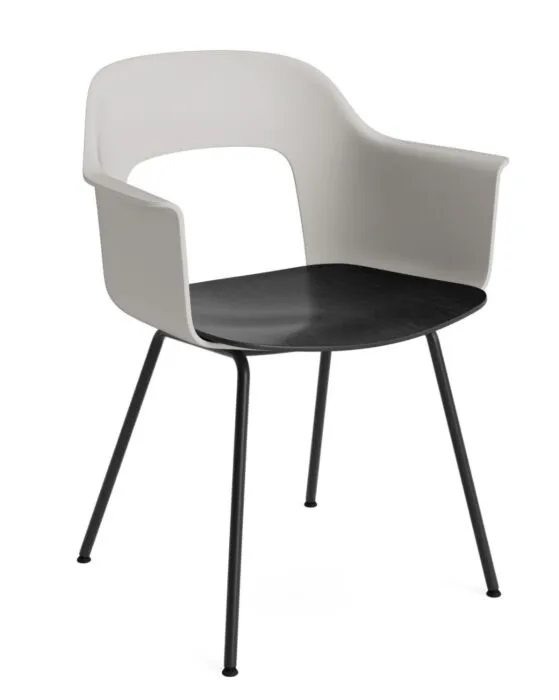 Beperkt Aanbod HAY Layout 212 armstoel-Sky Grey-Black Oak