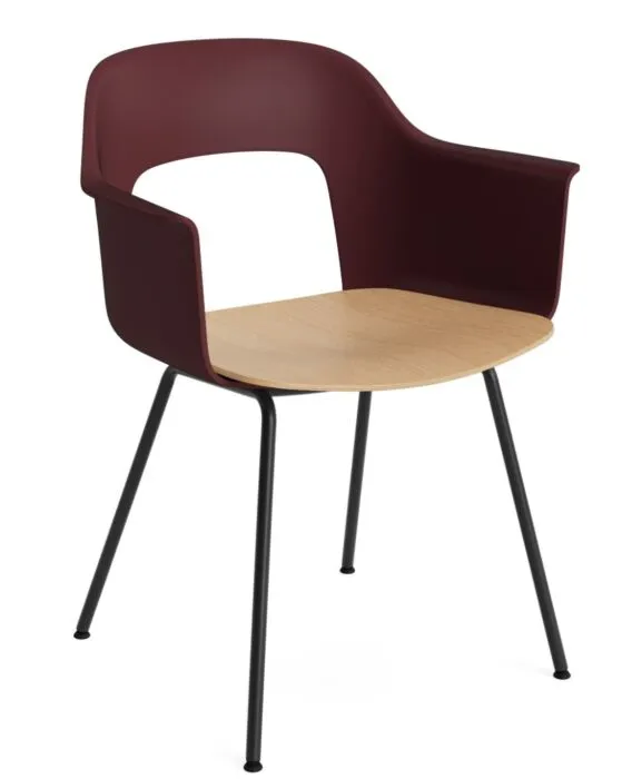 Exclusieve Aanbieding HAY Layout 212 armstoel-Bordeaux-Oak