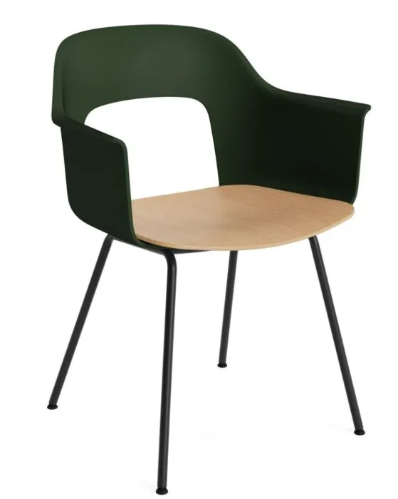HAY Layout 212 armstoel-Bottle Green-Oak Actieprijs
