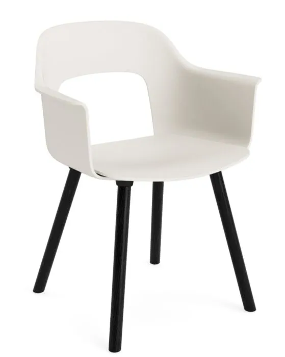 Superprijs HAY Layout 221 armstoel-Cream White-Black Oak
