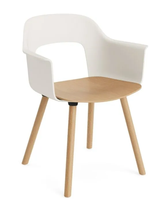 Alleen Vandaag HAY Layout 222 armstoel-Cream White-Oak